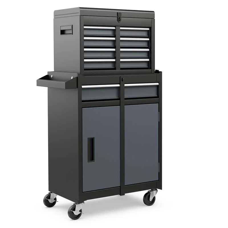 2-in-1 Rolling Tool Chest, 5-Drawer Tool Storage Cabinet with Wheels, Adjustable Shelf - Product image 15