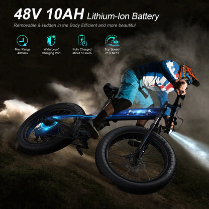 Totguard 26"x4" Electric Bike, Fat Tire 500W Ebike, Foldable Electric Bicycles E Bikes for Adults Electric - Product image 15